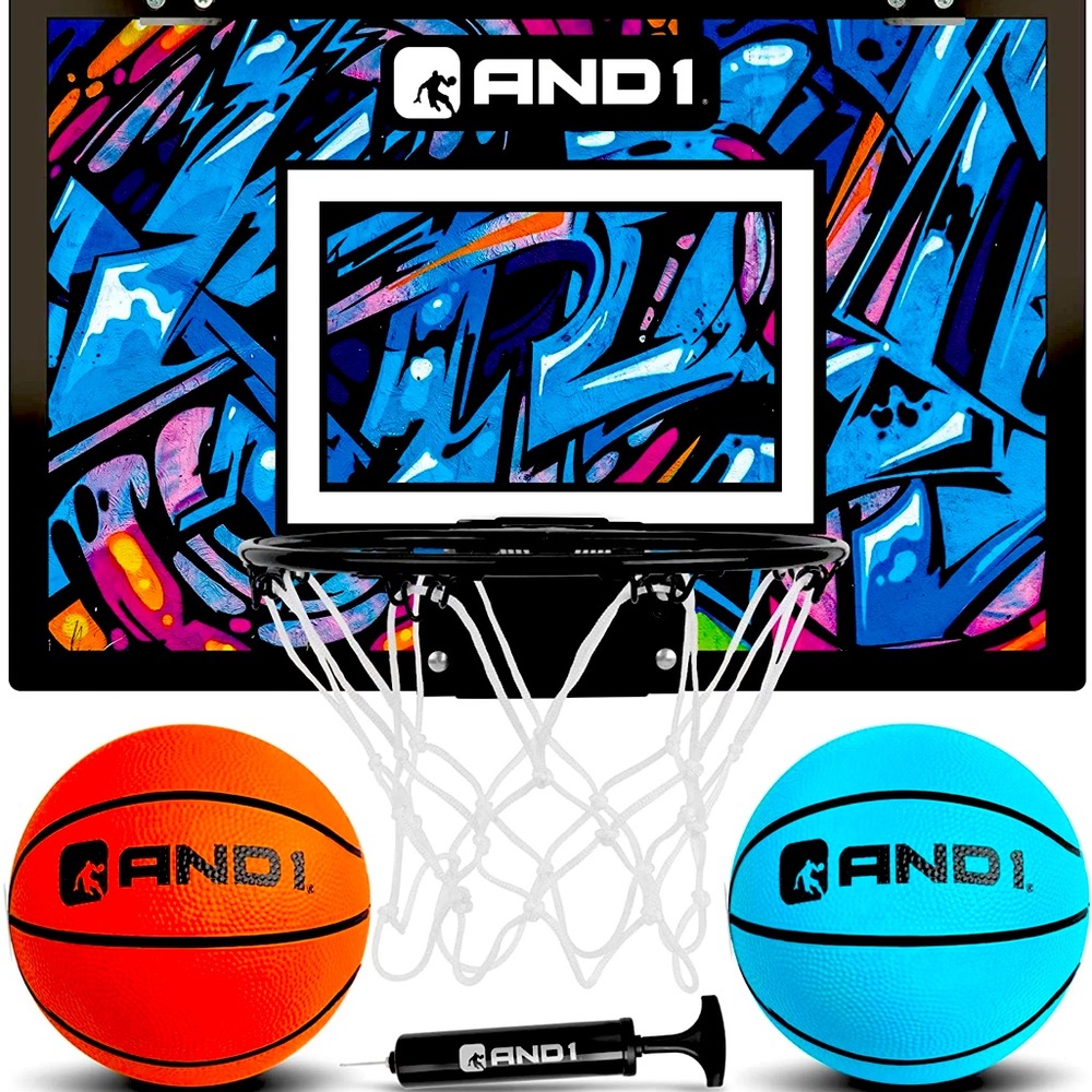 AND1 mini basketball hoop indoor and outdoor for all ages